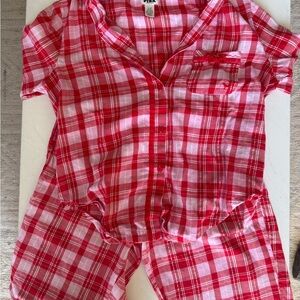 PINK Victoria's Secret Plaid Pajama Set
